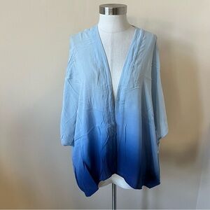 Talula Aritzia ombré dip dye open front top kimono cardigan 26230